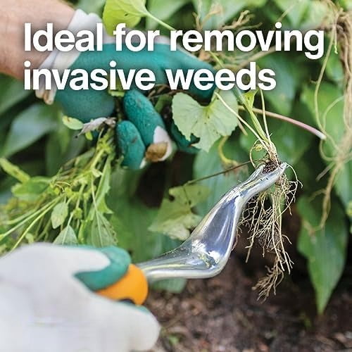 Ergo Weeder Tool for Weeding, Heavy Duty Gardening Hand Tool with Ergonomic Handle and Hanging Hole for Storage, Remove Weeds and Roots like Dandelions and Thistles