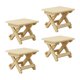 thumbnail image 3 of Juego de 4 Taburetes Plegables de Madera para Acampar, Silla Portátil, Taburete para Patio Trasero para Balcón, 3 of 9