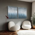 thumbnail image 6 of Empire Art Direct Blue Rain Textured Metallic Hand Painted Diptych Wall Art, 36" x 36" x 1.5" each, Ready to Hang, 6 of 10
