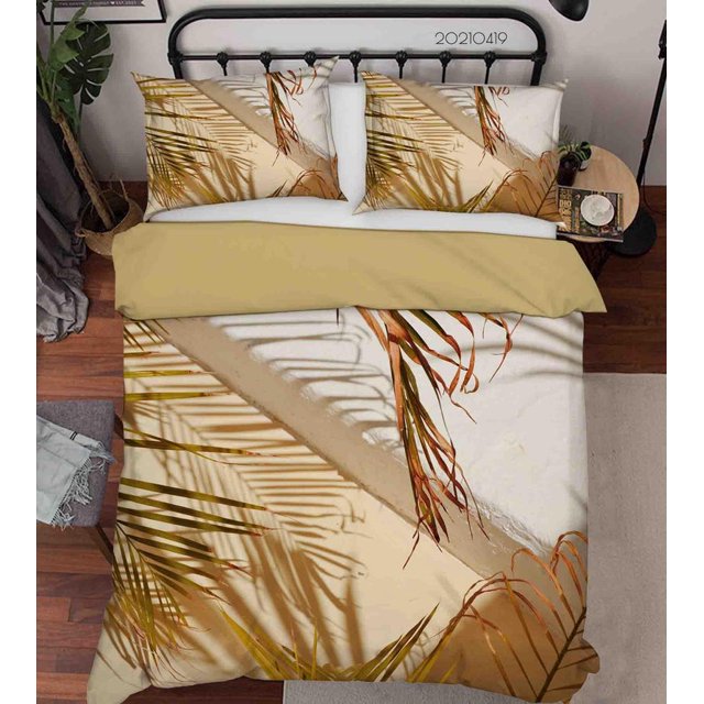 3D Tropical Hoja Funda de edredón Set Ropa de cama Set Funda nórdica Fundas de almohada 128