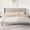 Beige, variant on Frostbloom Full Size Platform Bed Frame, Linen Upholstered Wingback Headboard, Beige