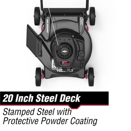 HYPER TOUGH 20″ 125CC GAS POWERED WALK-BEHIND PUSH LAWN MOWER WITH BRIGGS & STRATTON ENGINE, BLACK