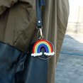 thumbnail image 4 of Llavero tejido a mano TUNC arco iris bohemio colorido para monedero o llave de coche, 4 of 5