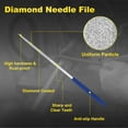 thumbnail image 4 of Uxcell 5Pcs Diamond File 3 x 140mm 100 Grit Diamond Needle Silver Files for Metal Glass Wood Stone Grinding Polishing Engraving, Round, 4 of 7