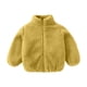 thumbnail image 1 of Amzcrzy Ropa para bebé niña, chaqueta con forro polar Sherpa, abrigo de invierno grueso y cálido de color sólido con cremallera, 1 of 6