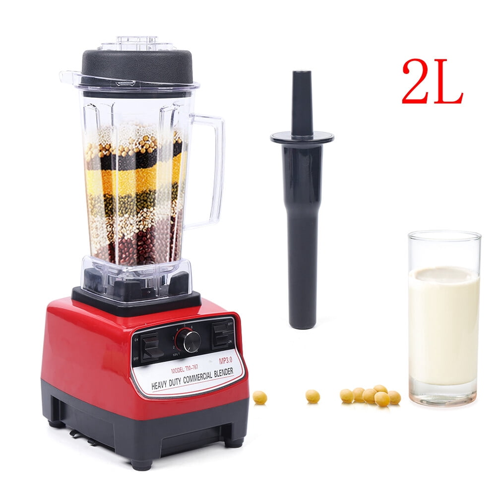 1500W 110V Commercial Smoothie Mixer 2L Large Capacity Juicer Power Food Fruit Ice Processor for Home Bar Restaurant Hotel Cafe