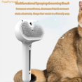 thumbnail image 1 of PawPartner Dog Cat Comb Self Cleaning Pets Hair Remover Brush for Dogs Grooming Tools Dematting Comb Built-in Mist Humidifier ShopWise Round, 1 of 7