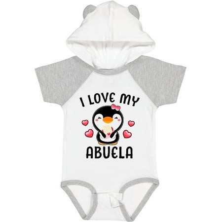 

Inktastic I Love My Abuela with Cute Penguin and Hearts Gift Baby Girl Bodysuit