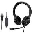 thumbnail image 1 of Wired USB Headset Call Center Headset with Microphone Game Noise Canceling Over-Ear Headphones for C, 1 of 5
