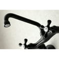 thumbnail image 4 of Kingston Brass KS213MB Kingston Two Handle Wall Mount Kitchen Faucet, Matte Black, 4 of 5