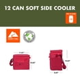 thumbnail image 3 of Ozark Trail 12-Can Soft-Sided Cooler with Coated Exterior and Removable Hard Liner, Red, 3 of 10
