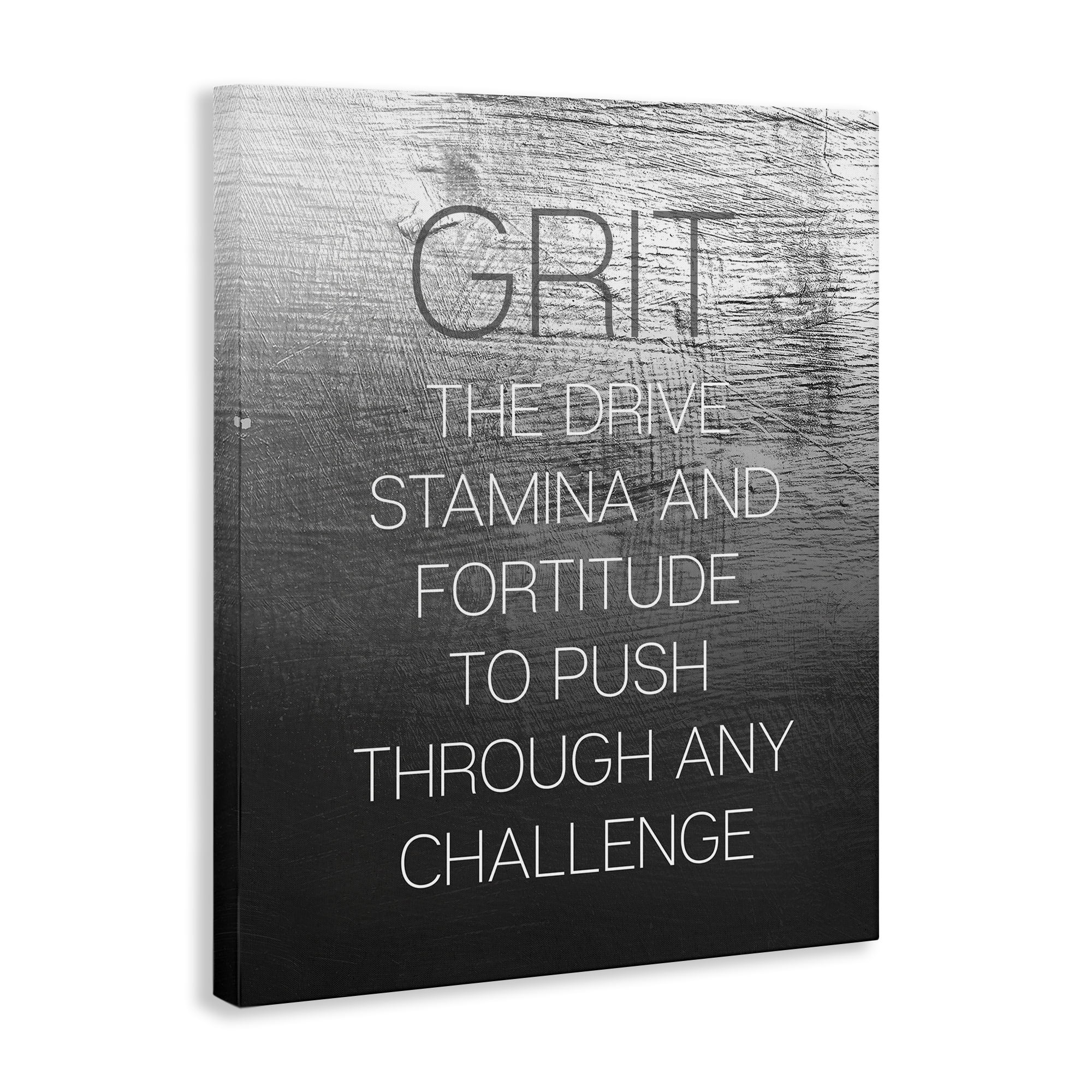 Stupell Industries Grit Motivational Definition Text & Numbers Painting Wrapped Canvas Art Print Wall Art, 30 x 40