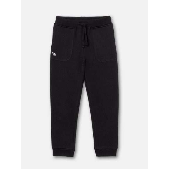 Solid Stitched Pocket Joggers with Drawstring Waistband - Black