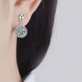 thumbnail image 3 of K-KED Circle Drop Hoop Dangle Stud Earrings 925 Sterling Silver Womens Jewellery-Rose Gold, 3 of 9