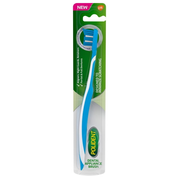 Polident Dental Appliance and Denture Brush, 1 Count