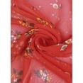 thumbnail image 7 of INSPIRE CHIC Women's Scarf Chiffon Sunscreen Swimwear Long Floral Wrap Shawls Red, 7 of 7