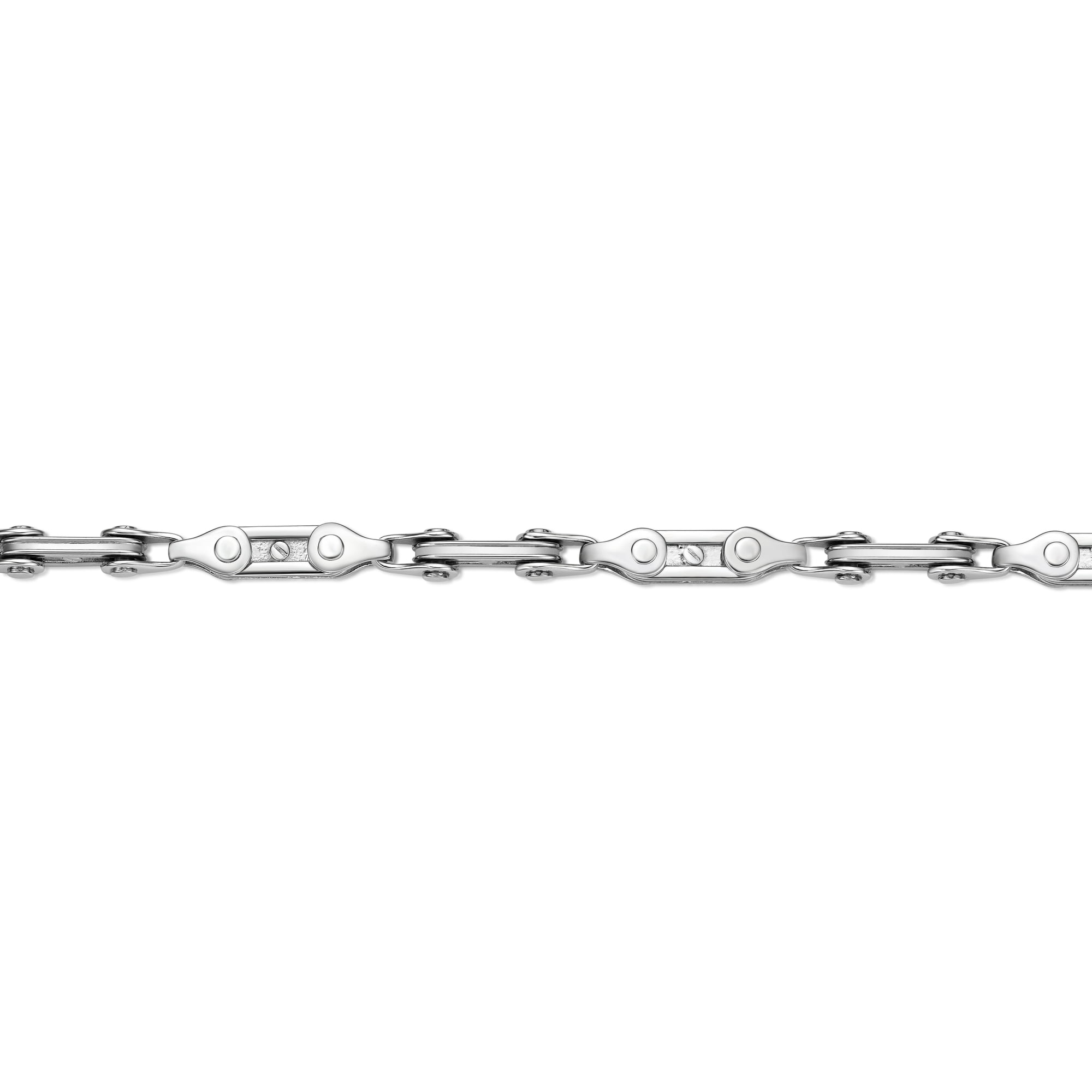 Metro Jewelry Stainless Steel Thin Specialty Link Bracelet for Men