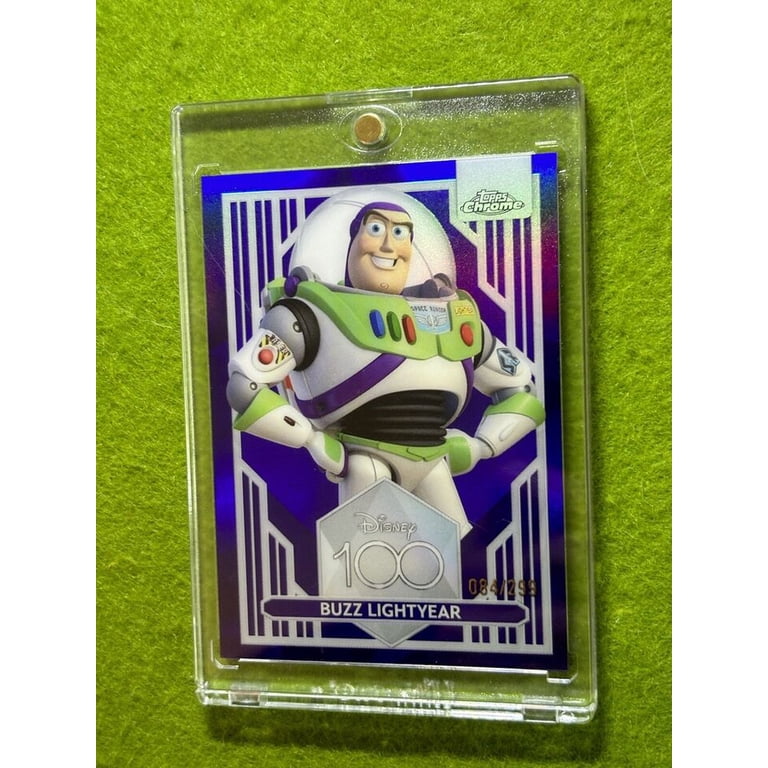 Buzz LightYear DISNEY 100 PURPLE REFRACTOR #/299 ToyStory CARD