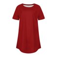 thumbnail image 4 of 2025 Womens Short Sleeve Shirts Casual Summer Crew Neck T Shirts Basic Tees Blouses Tunic Tops to Wear with Leggings, 4 of 4