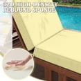 thumbnail image 5 of Kimunuk Outdoor Chaise Lounge Cushions, 80" x 26" x 4" Waterproof Pool Beach Recliner Replacement Cushions with Ties, Light Yellow, 5 of 7
