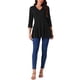 thumbnail image 2 of INSPIRAR CHIC Blusas Básicas de Mujer con Cuello en V y Manga 3/4 con Bolsillos, Corte Suelto, Color Negro, 2 of 5