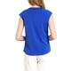 thumbnail image 3 of Camisas de verano con botones y volantes de Allegra K para mujer, con cuello atado y mangas cortas, en azul real, 3 of 6