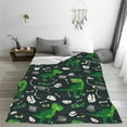 thumbnail image 5 of Pofeuu Dinosaur and Bone Print Ultra-Soft Micro Fleece Blanket,for Bed Or Sofa,All Season Throw Blankets Flannel Blanket-50"x40", 5 of 7
