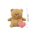 thumbnail image 2 of Valentines Day Talking Teddy Bear - Hand-Stitched Soft Premium Plush Doll with Hidden Heart-Shaped Voice Recorder, 10-Second Recording, Hypoallergenic Fabric, Romantic Gift, 13.78in, Yellow, 2 of 5