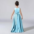 thumbnail image 5 of XXWXYD Girls Casual Sleeveless Flared A-Line Dress Solid Color Tight Fitting, Long Maxi Dresses for Kids Par𝗍y Outfit, Elegant Floor Length Dress Fashion Girls Clothing, 5 of 6