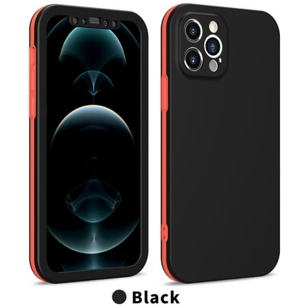 Hybrid Dual Layer iPhone 8 Plus Case (Black) Camera Lens Protection 360° Full Enclosing Protective Shockproof and Scratch Resistant Cover
