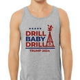 thumbnail image 2 of Trump Drill Baby Tank Top Unisex Small Grey, 2 of 5