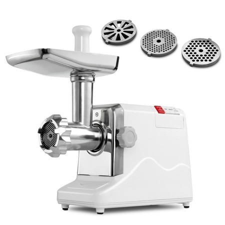 Electric Meat Grinder 1800 Watt Heavy Duty Sausage Maker Stuffer Mincer w/ 3 Grinding Plates(70mm) 3 Cutting Blades & Attachment Tool Kit for Homemade Ground beef, Burger Patties, (Best Beef Burger Patties)
