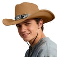 thumbnail image 4 of Chapeau de Cowboy Western Classique pour Extérieur Maison Loisirs Accessoire de Robe à la Mode, 4 of 5