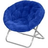 Mainstays Faux Fur Saucer Chair, Blue