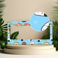 thumbnail image 2 of 1 Pcs Sushi with Faces Blue License Plate Frame,License Plate Cover for Car Decorative Parts,Aluminum License Plate Bracket Holder Rust-Proof for US Standard Car, 2 of 8