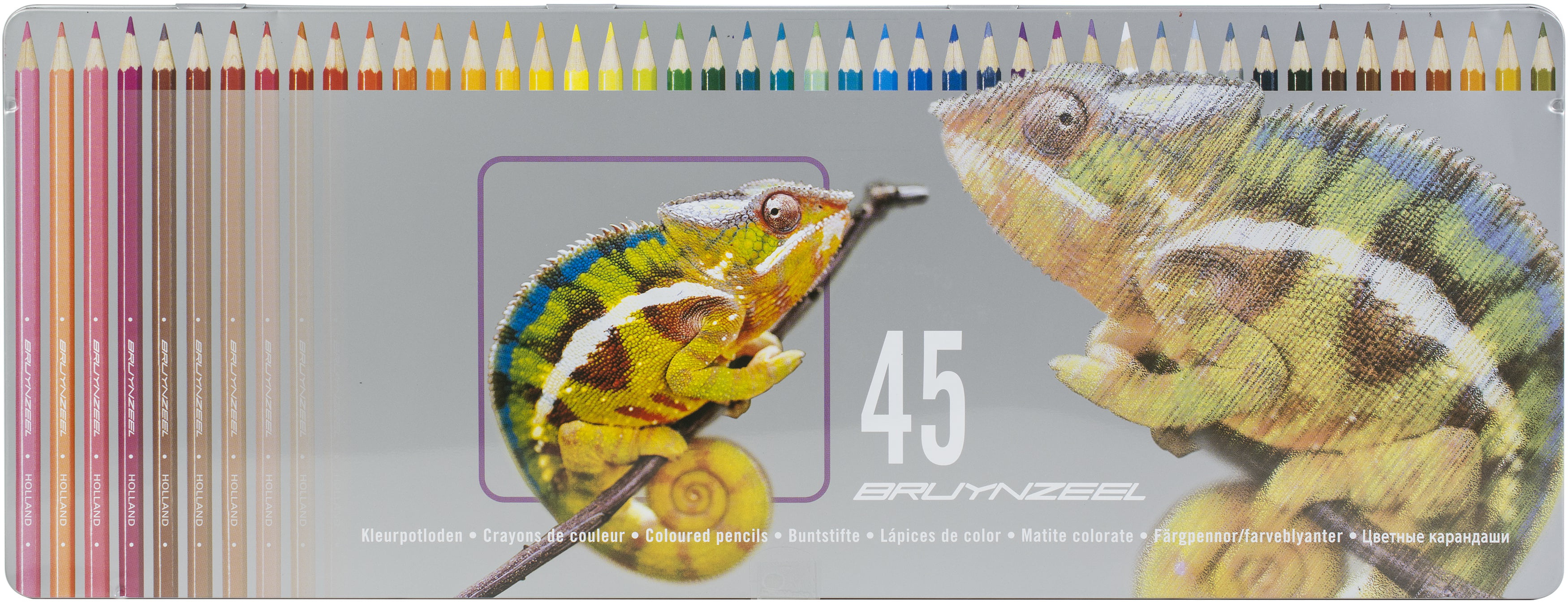 Bruynzeel Colour Pencil W/Tin 45/Pkg-Chameleon - Walmart.com