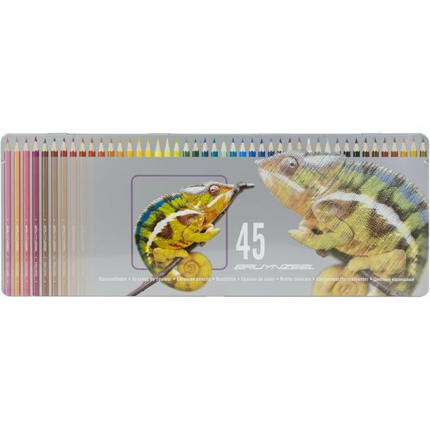 Bruynzeel Colour Pencil W/Tin 45/Pkg-Chameleon - Walmart.com