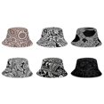thumbnail image 5 of Adultos niños Vintage 3d Paisley estampado verano al aire libre cubo gorra pescador sombrero para el sol, 5 of 5