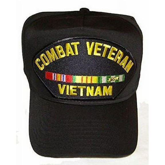 VIETNAM COMBAT VETERAN W/ CAMPAIGN RIBBONS HAT CAP SE ASIA REPUBLIC OF