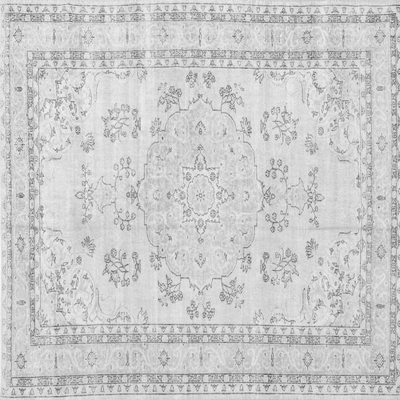 Ahgly Company Indoor Square Persian Gray Traditional Area Rugs, 6' Square