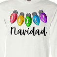thumbnail image 4 of Inktastic Feliz Navidad Rainbow Holiday Lights Long Sleeve T-Shirt, 4 of 5