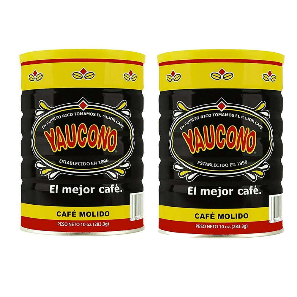 Cafe Yaucono Ground Puerto Rico Coffee 10 oz Can Pack of 2