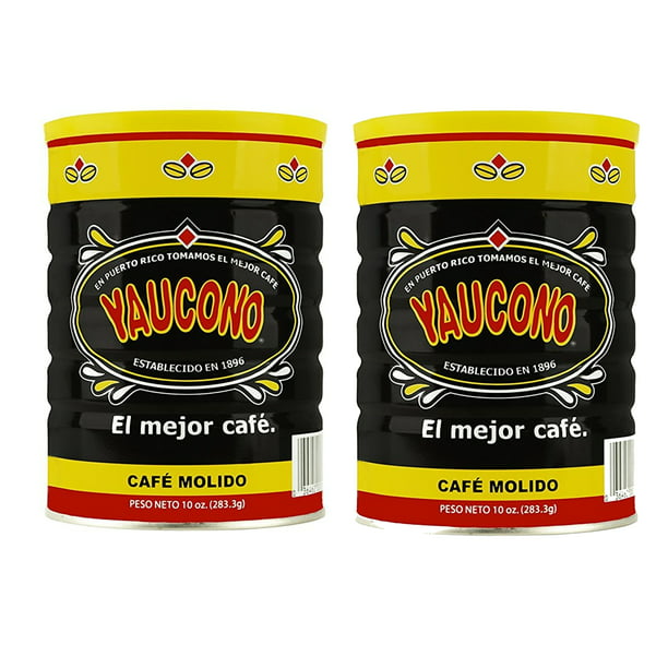Cafe Yaucono Ground Puerto Rico Coffee 10 oz Can Pack of