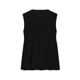 thumbnail image 5 of Axiiglly Black Tank Tops for Women Cotton Linen V Neck Button Down Sleeveless Relaxed Fit Boho Peplum Summer Fashion Tops 2026 S, 5 of 6