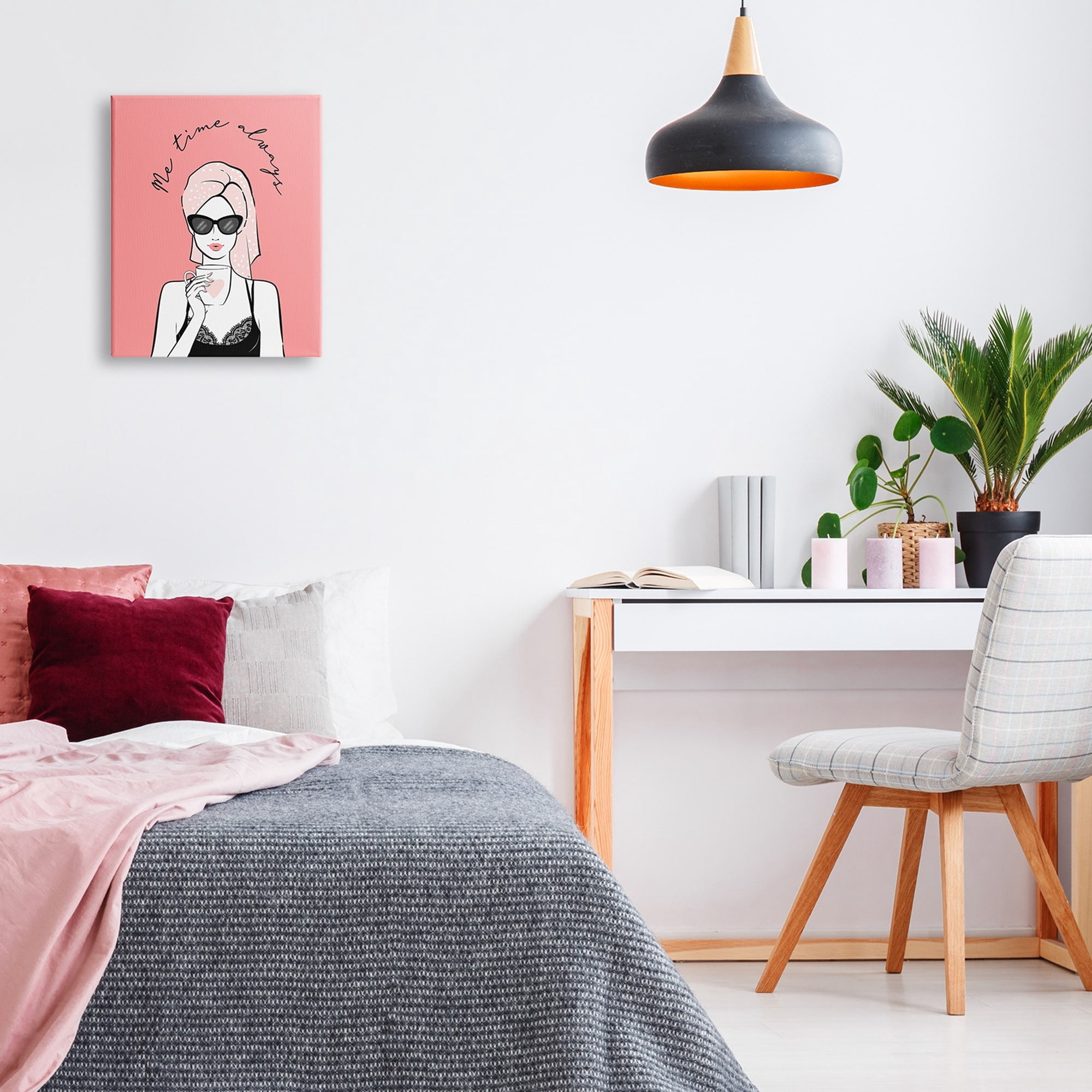 Stupell Industries Me Time Always Inspirational Glam Morning Relaxing Coffee,30 x 40, Design by Martina Pavlova