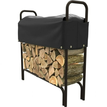 4' Log Rack Cover Black