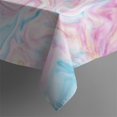 thumbnail image 5 of 52x52in(132x132cm) Square Tablecloth, Waterproof Polyester Table Cover, Wrinkle Resistant & Washable Fabric for Dining, Kitchen, Picnic, Turquoise Marble Pattern, 5 of 6