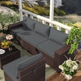 thumbnail image 6 of Kullavik Outdoor Patio Cushion Covers,Water-Resistant 25.4 x 25.4 x 4 inch Patio Furniture Chair Cushion Slipcover,Grey, 6 of 7