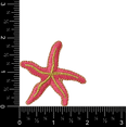 thumbnail image 2 of Pink & Gold Starfish - Ocean - Iron On Patch, Embroidered Applique, 2 of 3
