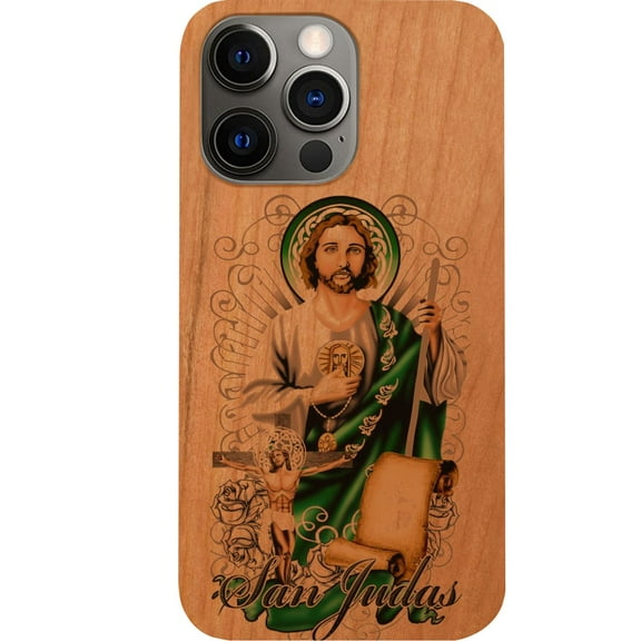 San Judas 2 - UV Color Printed Phone Case For iPhone 15 Pro Max, Color: Cherry